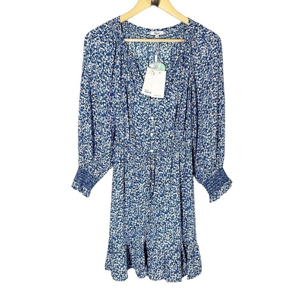 Rails Eliza Drawstring Waist Dress Ice Chrysanthemum Size Medium - Picture 1 of 11